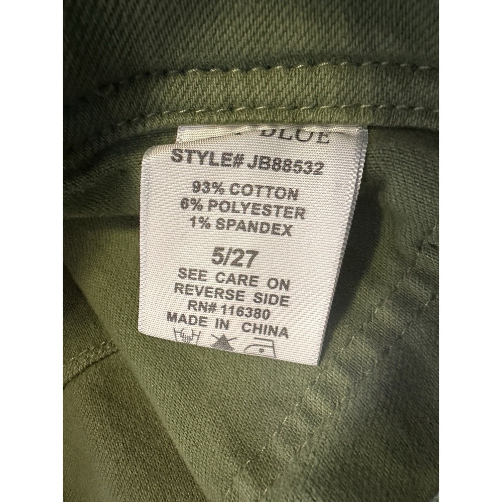 Judy Blue Womens Noel Drawstring Army Green Olive Green Pants Size 5/27 **FLAW** - Picture 6 of 16